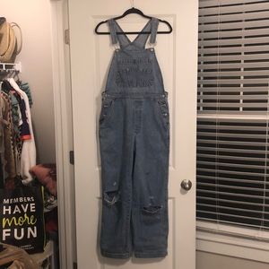 Vintage Gap Distressed Overalls Sz M